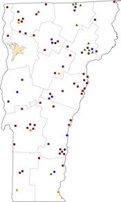 Selected Rural Healthcare Facilities in Vermont