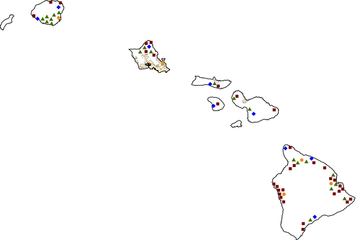 Hawaii Rural Healthcare Facilities map